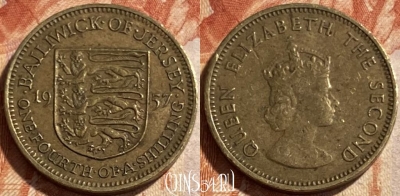 Джерси 1/4 шиллинга 1957 г., KM# 22, 494р-005 ♛