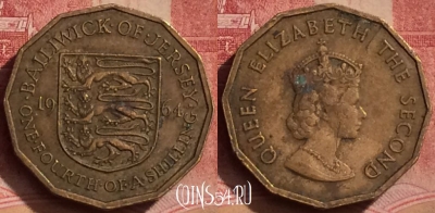 Джерси 1/4 шиллинга 1964 года, KM# 25, 061l-015