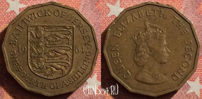 Джерси 1/4 шиллинга 1964 года, KM# 25, 346-083