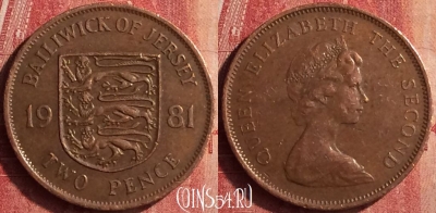 Джерси 2 пенса 1981 года, KM# 47, 400-033