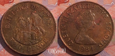 Джерси 2 пенса 1984 года, KM# 55, 181-024