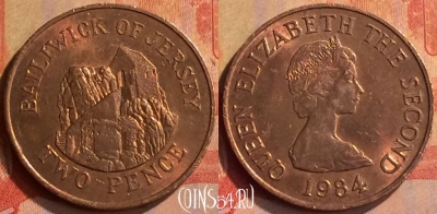 Джерси 2 пенса 1984 года, KM# 55, 331n-041