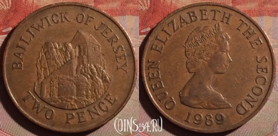 Джерси 2 пенса 1989 года, KM# 55, 328g-109