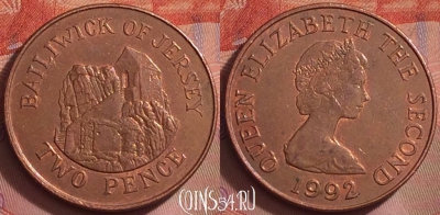 Джерси 2 пенса 1992 года, KM# 55b, 275k-106