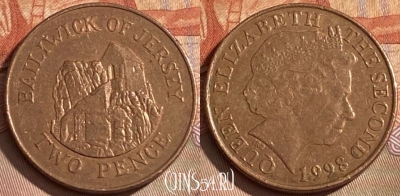 Джерси 2 пенса 1998 года, KM# 104, 116r-041