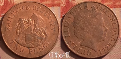 Джерси 2 пенса 1998 года, KM# 104, 373k-106