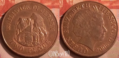Джерси 2 пенса 2006 года, KM# 104, 156m-122