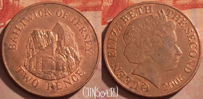 Джерси 2 пенса 2006 года, KM# 104, 375k-102