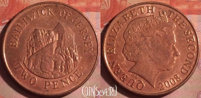 Джерси 2 пенса 2008 года, KM# 104, 048i-129