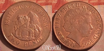 Джерси 2 пенса 2008 года, KM# 104, 375k-011