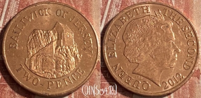 Джерси 2 пенса 2012 года, KM# 104, 126r-074 ♛