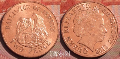 Джерси 2 пенса 2012 года, KM# 104, 259a-142