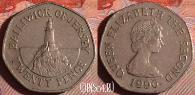 Джерси 20 пенсов 1996 года, KM# 66, 179f-018