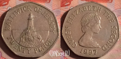 Джерси 20 пенсов 1997 года, KM# 66, 072f-034