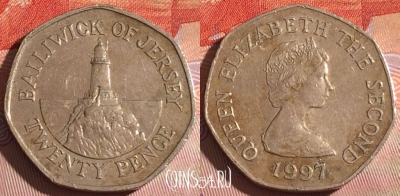 Джерси 20 пенсов 1997 года, KM# 66, 266c-110