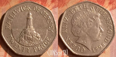 Джерси 20 пенсов 1998 года, KM# 107, 122o-123