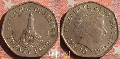Джерси 20 пенсов 1998 года, KM# 107, 362-009