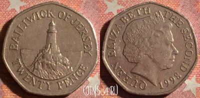 Джерси 20 пенсов 1998 года, KM# 107, 371-022