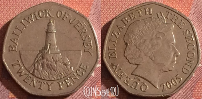 Джерси 20 пенсов 2005 года, KM# 107, 044h-146