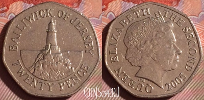 Джерси 20 пенсов 2005 года, KM# 107, 204f-067