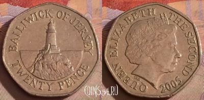Джерси 20 пенсов 2005 года, KM# 107, 330-047