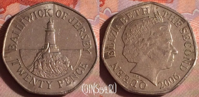 Джерси 20 пенсов 2006 года, KM# 107, 227f-072