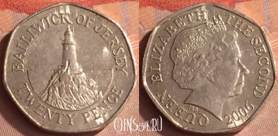 Джерси 20 пенсов 2006 года, KM# 107, 290o-017