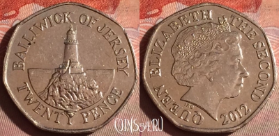 Джерси 20 пенсов 2012 года, KM# 107, 201f-133