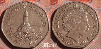 Джерси 20 пенсов 2014 года, KM# 107, 082f-065 ♛