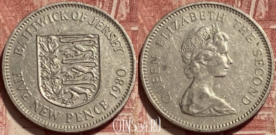Джерси 5 новых пенсов 1980 года, KM# 32, 412q-088