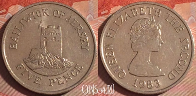 Джерси 5 пенсов 1983 года, KM# 56.1, 119b-016