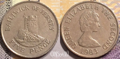 Джерси 5 пенсов 1983 года, KM# 56.1, 150-096