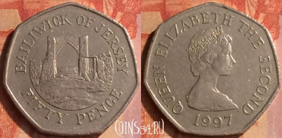Джерси 50 пенсов 1997 года, KM# 58.1, 120o-045