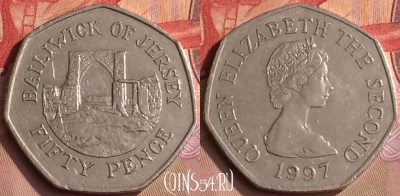 Джерси 50 пенсов 1997 года, KM# 58.1, 448-092