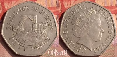 Джерси 50 пенсов 1998 года, KM# 108, 449-007