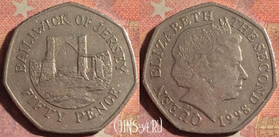 Джерси 50 пенсов 1998 года, KM# 108.2, 193i-133