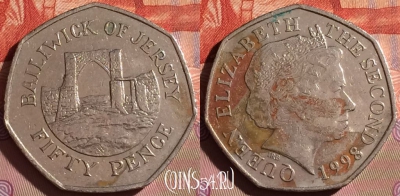 Джерси 50 пенсов 1998 года, KM# 108.2, 204f-142
