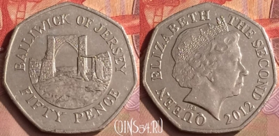 Джерси 50 пенсов 2012 года, KM# 108, 449-005