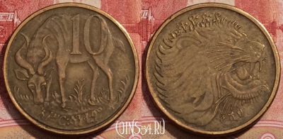 Эфиопия 10 сантимов 2008 года, KM# 45.3, 227-003