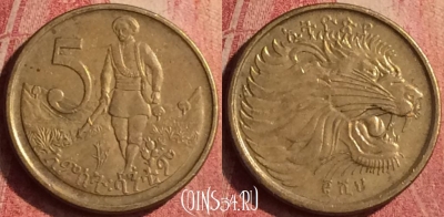 Эфиопия 5 центов 2008 года, KM# 44.3, 406n-043