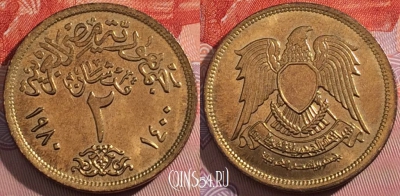 Египет 2 пиастра 1980 года (١٩٨٠), KM# 500, a117-132