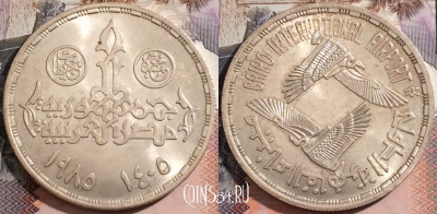 Египет 5 фунтов 1985 года, Серебро, KM# 585, a129-052
