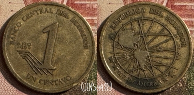 Эквадор 1 сентаво 2000 года, KM# 104, 218s-055