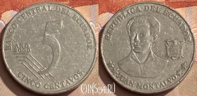 Эквадор 5 сентаво 2000 года, KM# 105, 429q-101