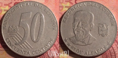 Эквадор 50 сентаво 2000 года, KM# 108, 290i-081