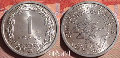 Экваториальная Африка 1 франк 1969 г., KM# 6, 078j-009