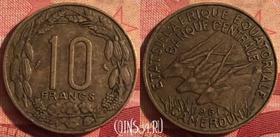 Экваториальная Африка 10 франков 1961 г., KM# 2, 244i-186