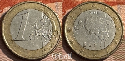 Эстония 1 евро 2011 года, KM# 67, 468s-699