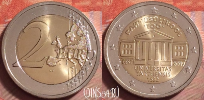 Эстония 2 евро 2019 года, UNC, 049k-176