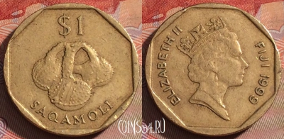 Фиджи 1 доллар 1999 года, KM# 73, 103d-046